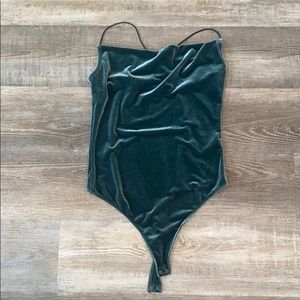 A&F Green Velvet Body Suit